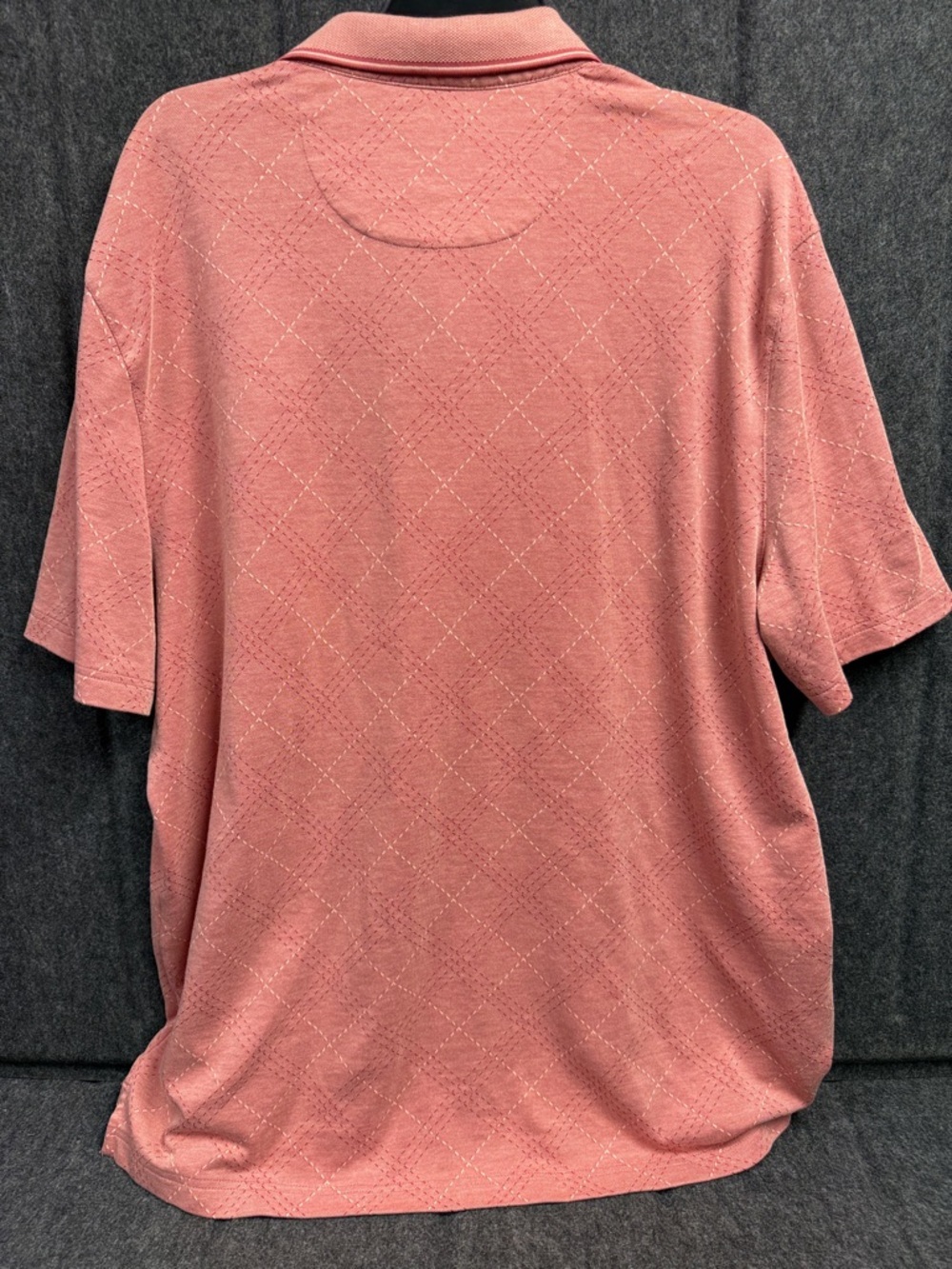 Tommy Bahama Rose-Pink Diamond-Pattern Polo - Picture 3 of 5